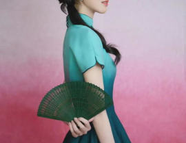 黄色旗袍国风写真,国风写真中的东方美韵